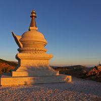 Ein Stupa, versteckt in Griechenlands Bergen